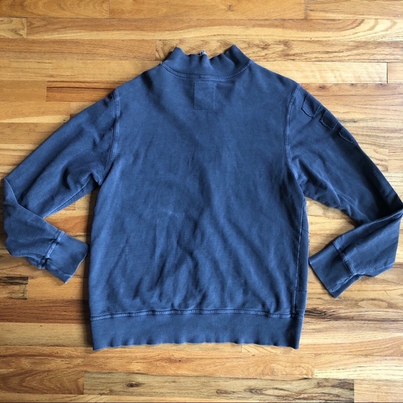 EXPRESS Zip Up Sweatshirt Gray Vintage Style L - Picture 7 of 7
